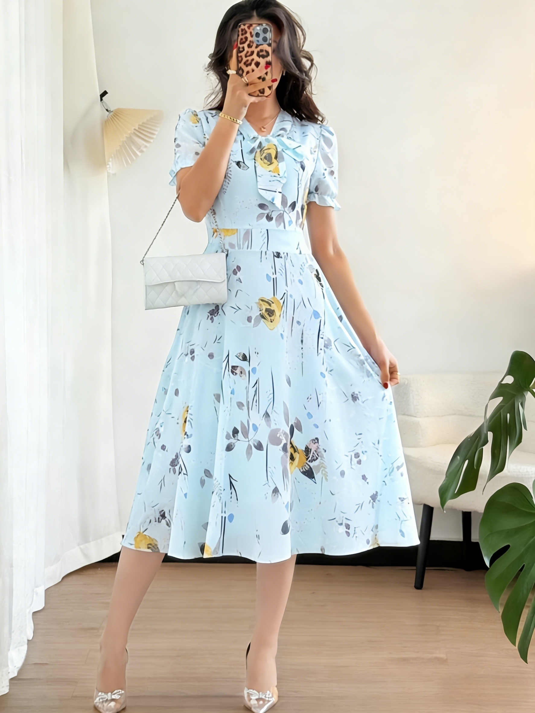 tea length dresses sold on Temu United States
