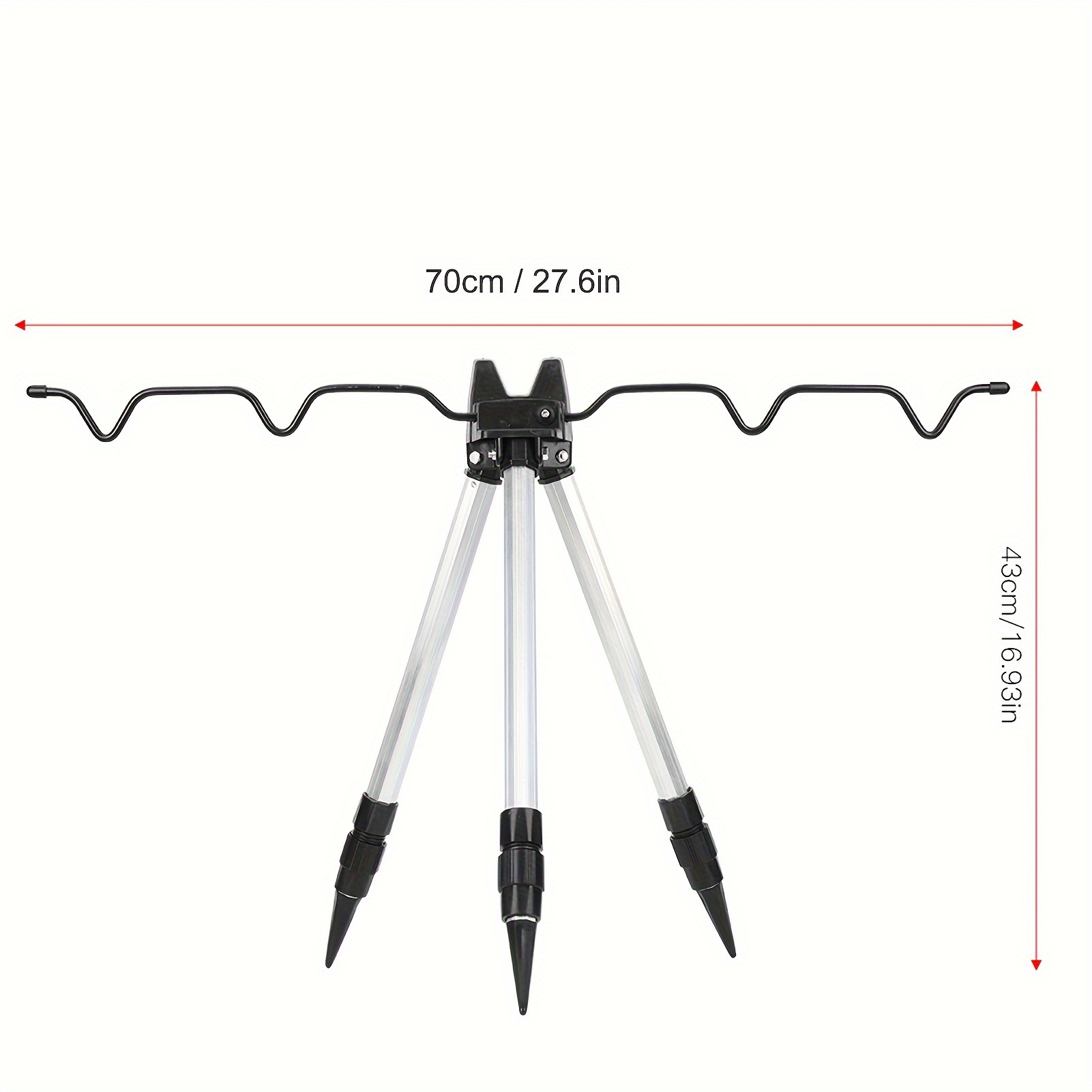 

1pc Aluminum Alloy Mini Shrinkage Fishing Rod Tripod Stand Ultrashort Folding Sea Pole Bracket Equipment Accessory