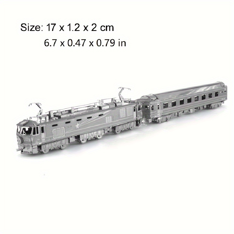 

Diy 3d Metal Train Puzzle Kit - Glue-free Assembly Model, Stainless Steel, Perfect For Ages 14+ | Ideal Christmas & Birthday Gift