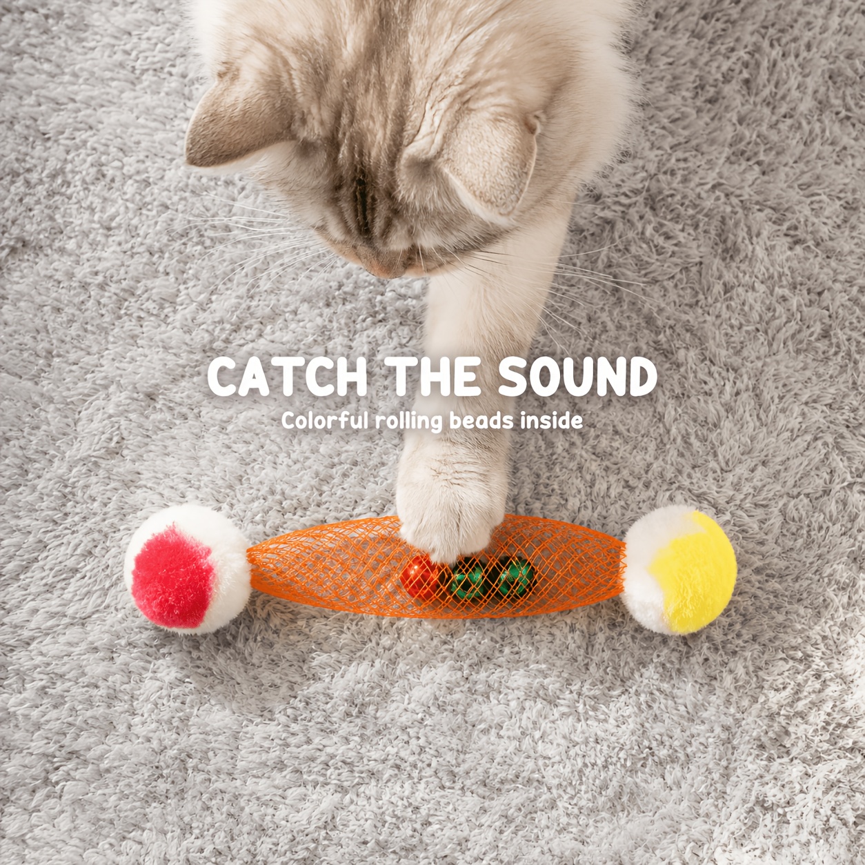 TEMU 2pcs Random Color Le Stick Cat Toy, Self-entertainment Boredom Relief Tool For Cats, Interactive Teaser Wand With Durable Chew-resistant Plush