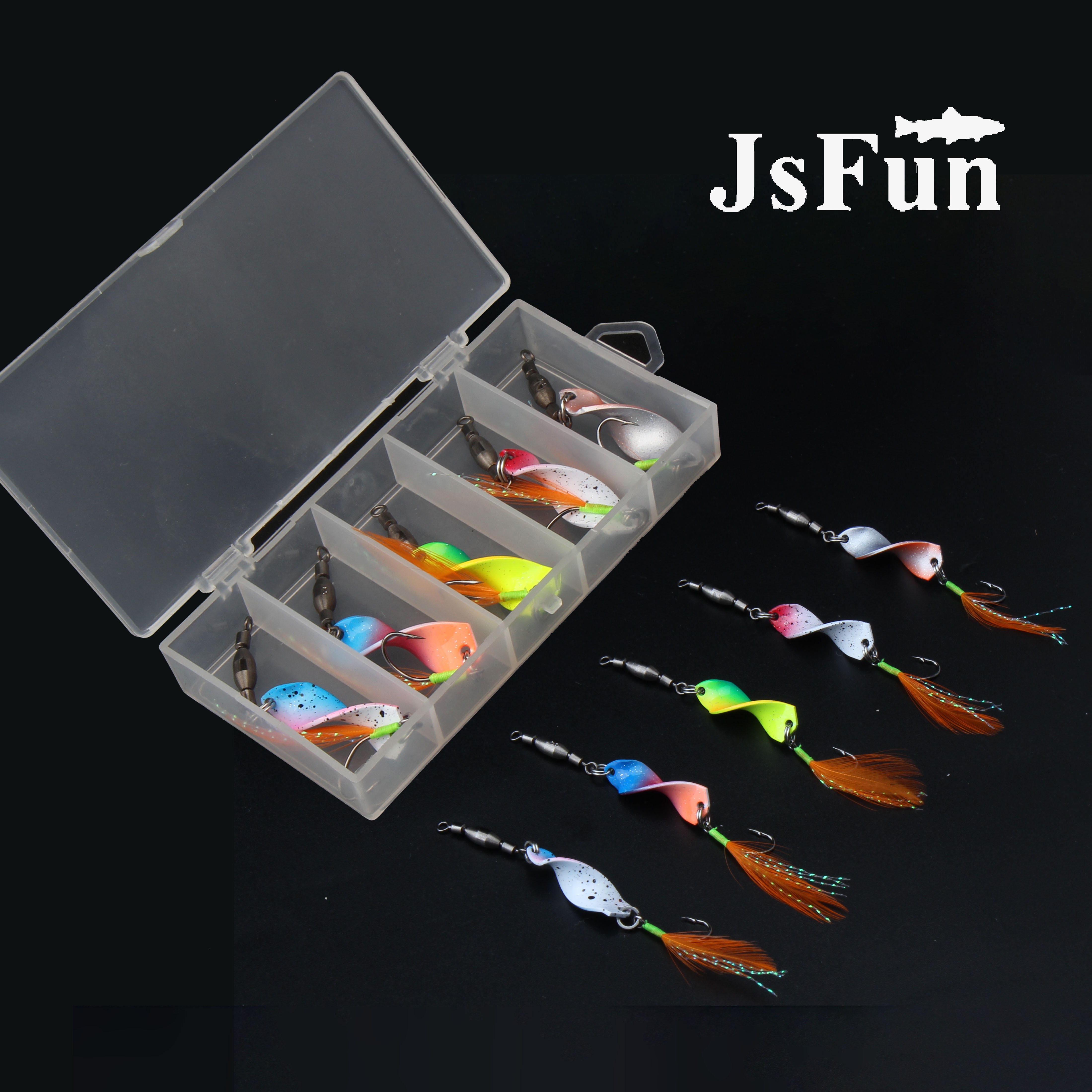 

Jsfun 5pcs Spinnerbait Set Rotating Sequins - Baits Feathered For And , For , Trout, Mackerel, , - Copper