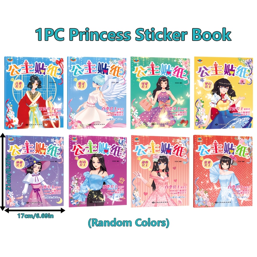 TEMU 1pc Princess Dress-up Sticker Book For Kids | Magical Ballroom And Fun | Perfect For Back To School, Birthday Gifts, Classroom Prizes, Treasure