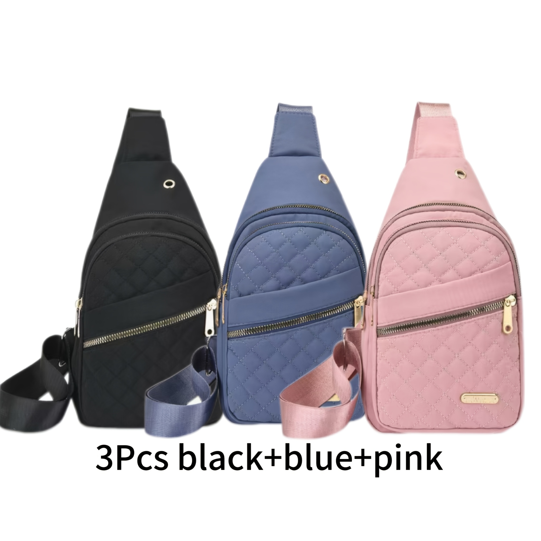 TEMU 3pcs Set: Women's And Men's Small Shoulder Bags, Halter Backpacks, Crossbody Bags, Suitable For Travel, Sports, Running And Hiking Trips.