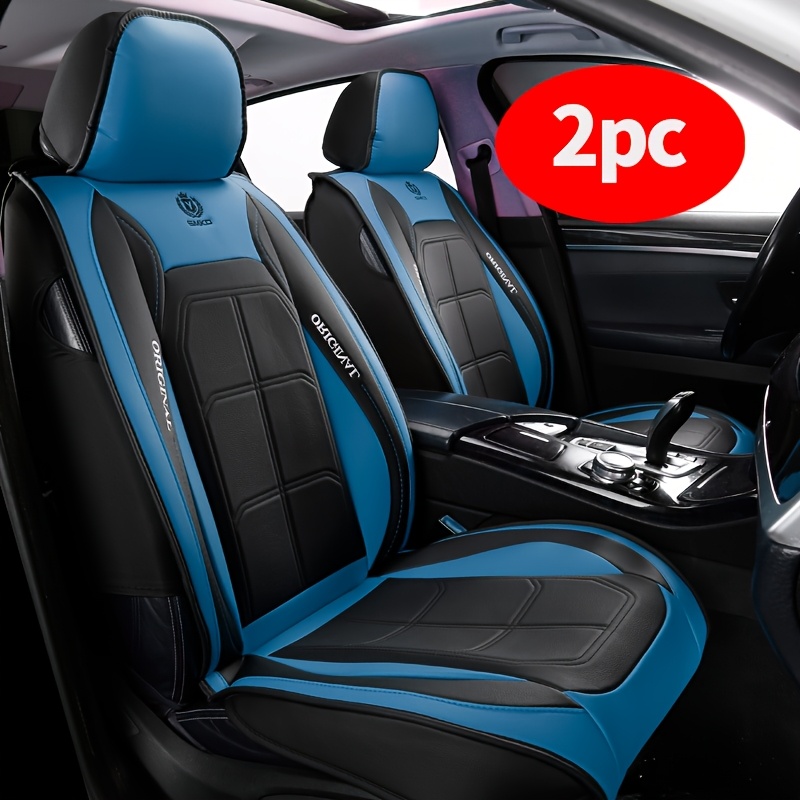 TEMU Car Seat Covers 2pcs Pu Leather Pu Pu Leather Car Seat Covers