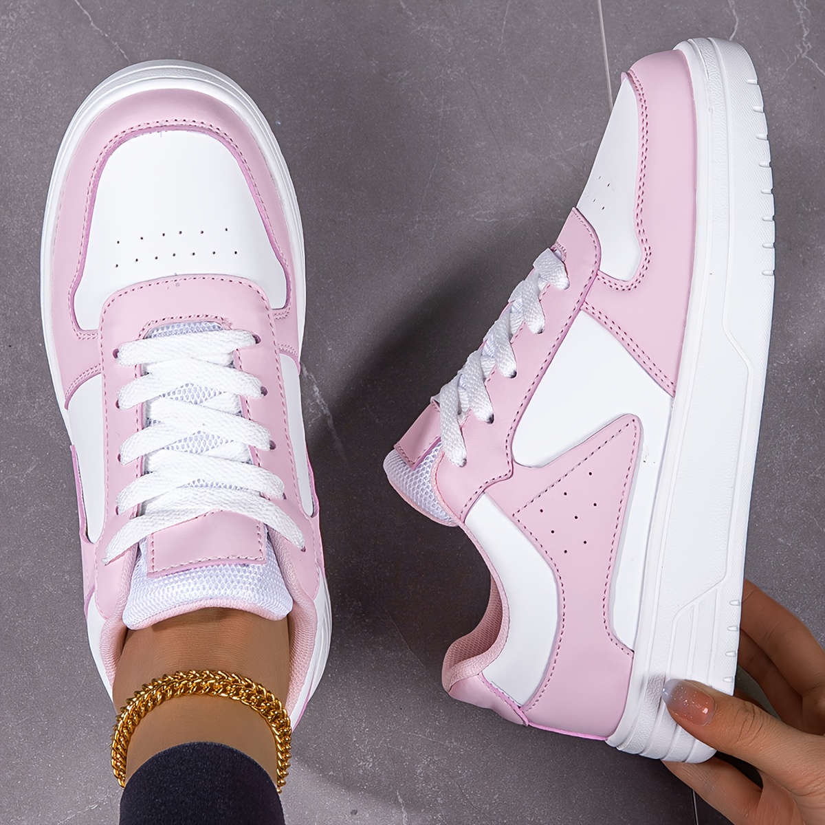 2025 New Summer Fashion Trendy Shoes Lightweight Versatile Women's Casual Shoes Couple Style Skate Shoes Women's Shoes Sneakers Trendy Lightweight White Shoes, Women Shoes