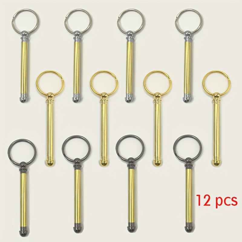 Image of 12pcs Keychain Additions For Woodworking Enthusiasts, Keychain Kits For Woodworking , Keychain Kits For , Gifts For Colleagues, And Student Gifts