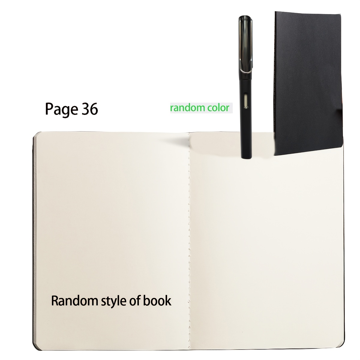 1 Stitched Notebook, 1 Random Color No-sharpening Pencil, Back-to-school Paper A5 Notebook, Simple Stitched Exercise Book With Ruled And Blank Pages, Car Stitching Notebook, Office And Student Notepad