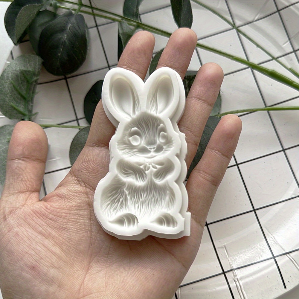 Image of Cute Rabbit Silicone Mold, Chocolate Epoxy Mold, Cake Decorating Accessories, Baking Mold