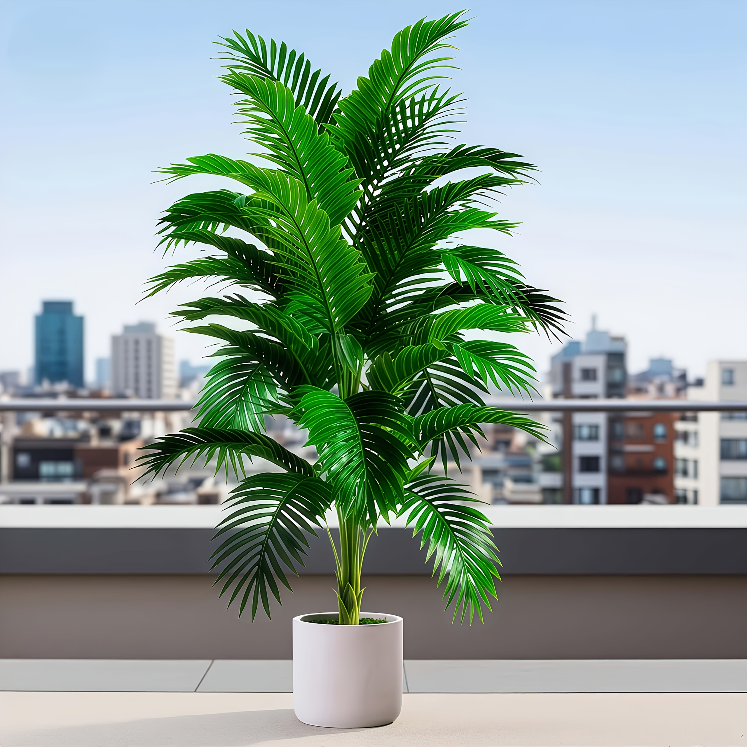1 Super Large Artificial Palm Tree with Dense Leaves and UV Resistance - UV-resistant Indoor/outdoor Decoration, Dense Green Leaves, Maintenance-free Fake Tree, Without Flowerpot, Suitable for Home, Office, Wedding, Party - Suitable for All Seasons