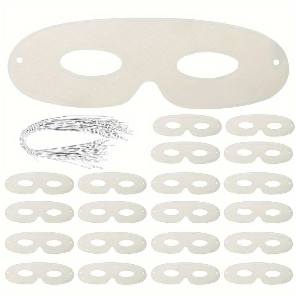 

40pcs, Diy White Paper Pulp Masks Personality Blank Hand Painted Masks Carnival Party Cosplay Costume Masquerade Cosplay Props