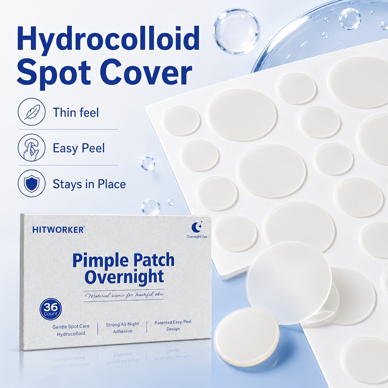 Hydrocolloid Pimple Patch (Night Use) 36 Patches