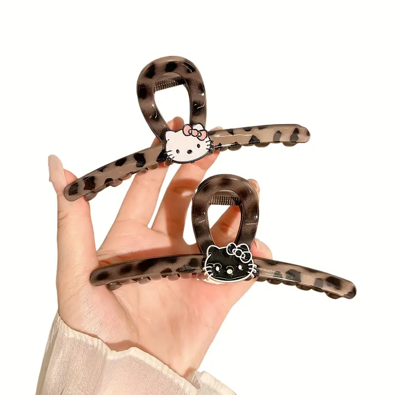 for   elegant hair clip for women cute leopard print with tassel black     valentines day versatile hair accessory for buns and updos cute hair accessories valentines day gift   design durable hairpin Product details 3