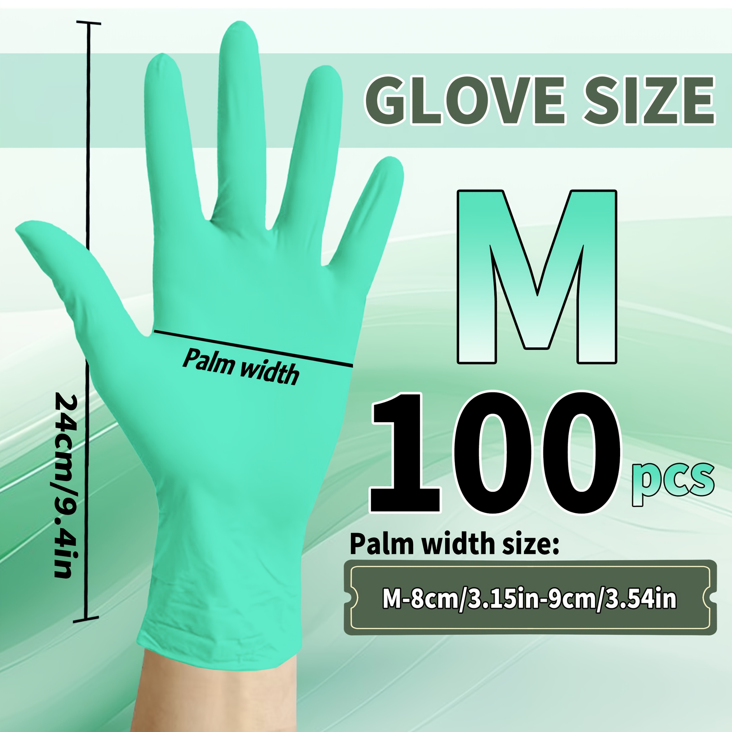 Image of 9-inch Grass Green Nitrile Gloves, And Non Slip, Suitable For Home Cleaning, Holiday Gifts, Kitchen Dishwashing, Bathroom Cleaning, Pet Cleaning, Disposable Gloves, Free, Dust Free