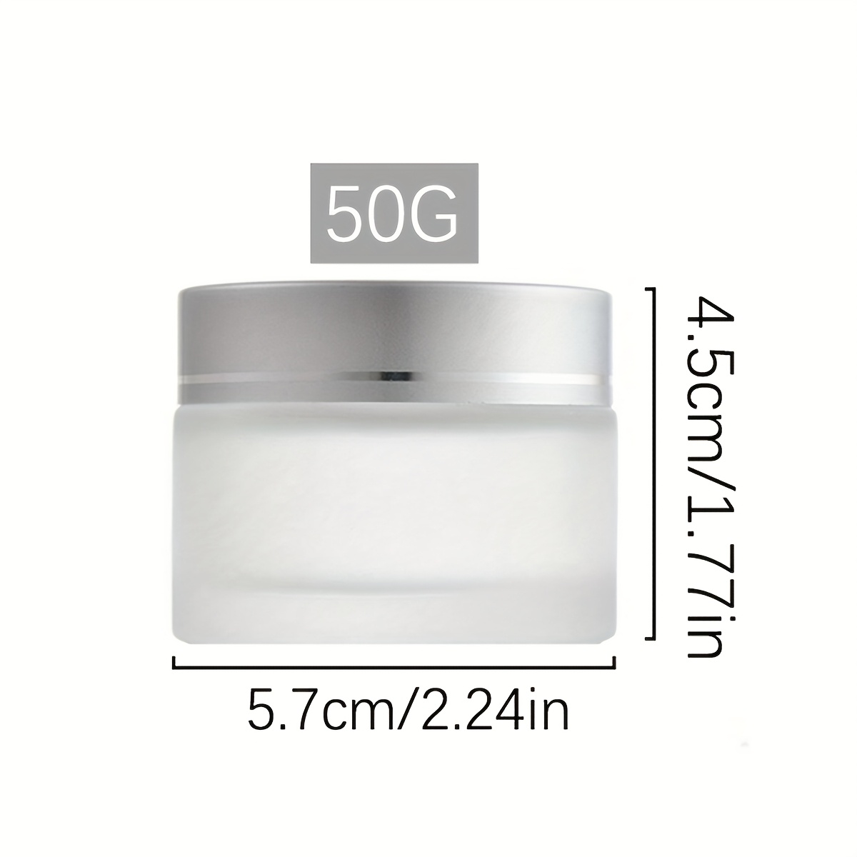 1pc 10g 15g 20g 30g 50g Frosted Glass Refillable Ointment Bottles Empty Cosmetic Jar Pot Eye Shadow Face Cream Container, Glass Bottle Make Up Container Travel Cosmetic Jars