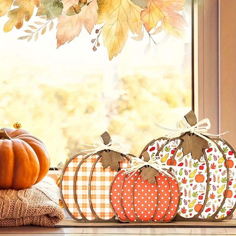 

1pc Decor - 3d Wooden Display, / Fall- Decor, For , Halloween, And Christmas, For , , Dining , And