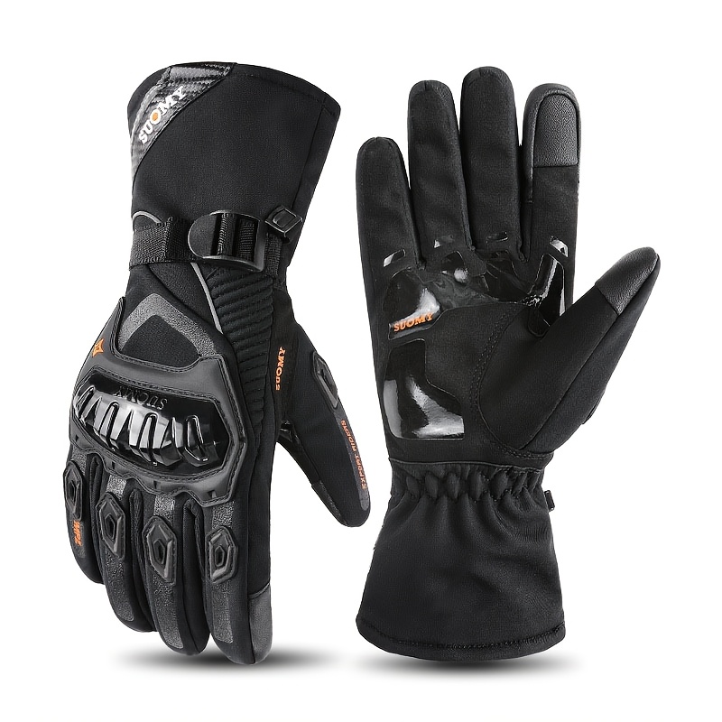 

Gants de 'Hiver pour Hommes et Femmes, Gants de Cyclisme Épais et Chauds pour Moto et Scooter, Gants de Moto Guantes pour