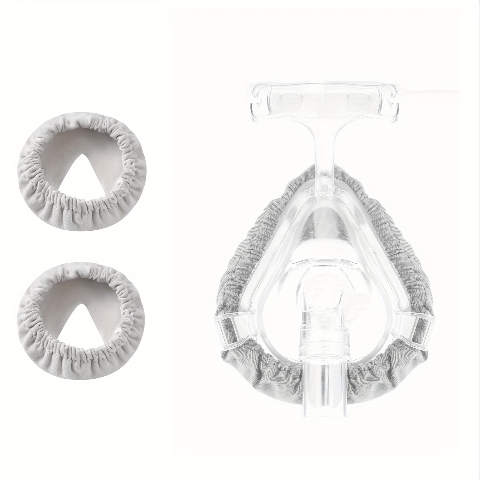 

2 Packs Cpap Mask Liners 1 Size Fits Most Soft Cotton Fabric Minimizes Noisy Air Leaks Reduces Skin Irritation Reusable &amp Washable