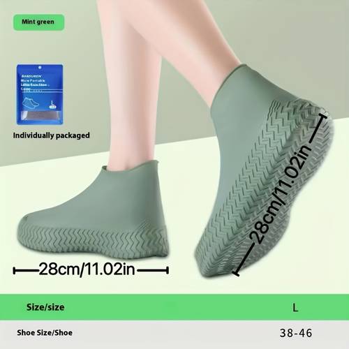 thickened outdoor anti slip silicone shoe cover full of wear resistant rain boots water shoes for going out mens and womens rainproof and latex shoes multi scene application used in