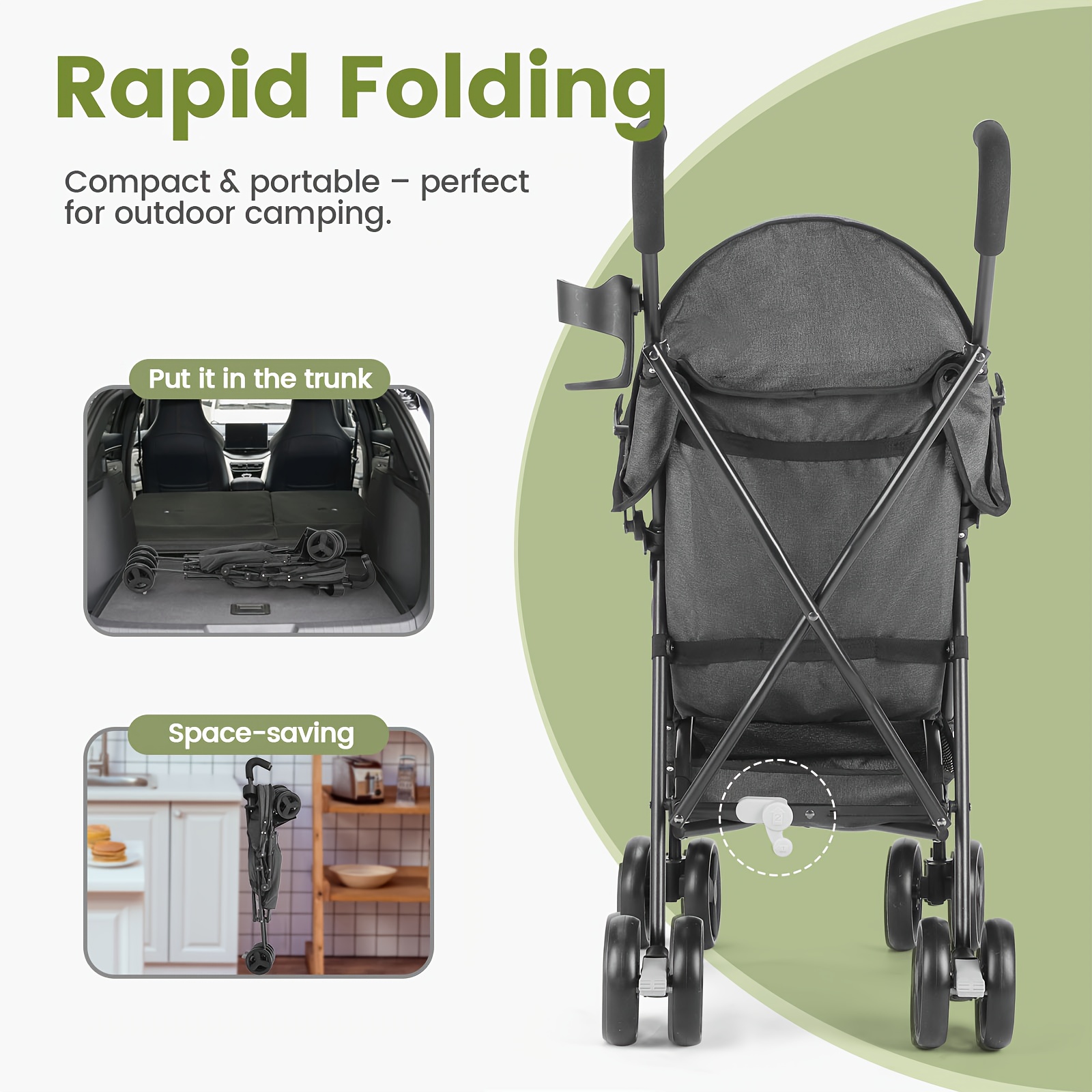 lightweight baby stroller point safety harness secure Temu