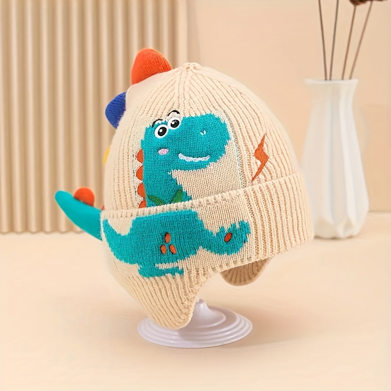 

1pc Shaped Tail Hat For Boys And , Thickened Double Ear Hat For Fall And , For Walking, Playing, And