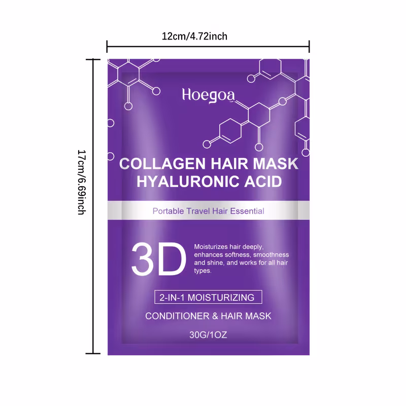 hoegoa collagen 2 in 1 moisturizing conditioner and hair mask portable travel hair essence nourishes hair enhances smoothness and suitable for all hair types gift idea 30g 1oz Product details 4