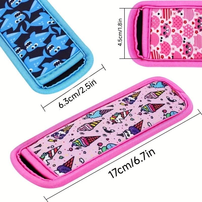 1pc Durable Neoprene Ice Pop Holder Pouch - Colorful Patterns Including Leopard, Floral, and Geometric Designs - Shatterproof Kitchen Accessory for Halloween, Christmas, Valentine's, Thanksgiving, & Graduation