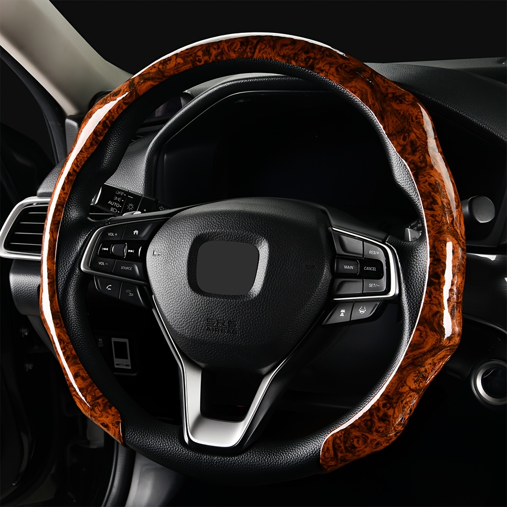 TEMU 1pc Car Anti-slip Sports Style Steering Wheel Cover, Sweat-absorbing Steering Wheel Cover, Universal Size Car Steering Wheel Cover, Car Steering