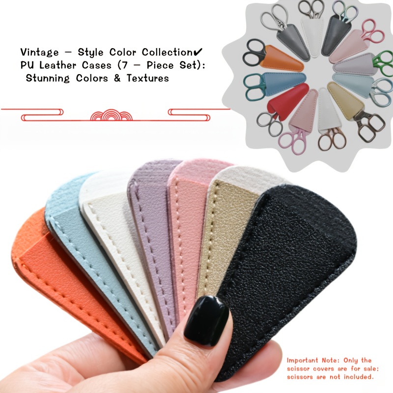 TEMU 7pcs Scissors Case/storage Box Set () Suitable For Small Scissors (for Nail Art, Eyebrow Trimming, Nose Hair Trimming, Crafting, Etc.), Tweezers