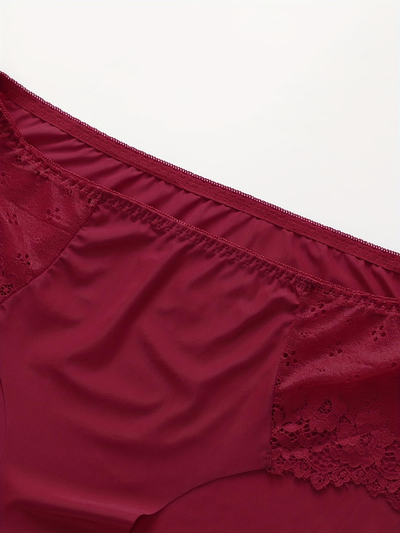 Women's Sexy Panty Plus Size Contrast Lace High Ultra - Temu
