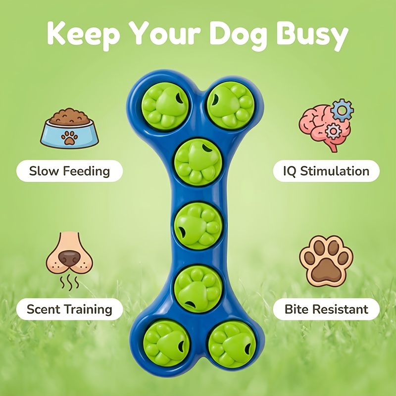 Dog Toy, Dog Chewing Toy, Bone-Shaped Dog Feeder Toy, Hiding Snacks And Playing Games, Interactive Puzzle Feeding Dish, Hiding Food And Solving Puzzles to Exercise Brain, Slow Feeding to Prevent Vomiting And Flatulence