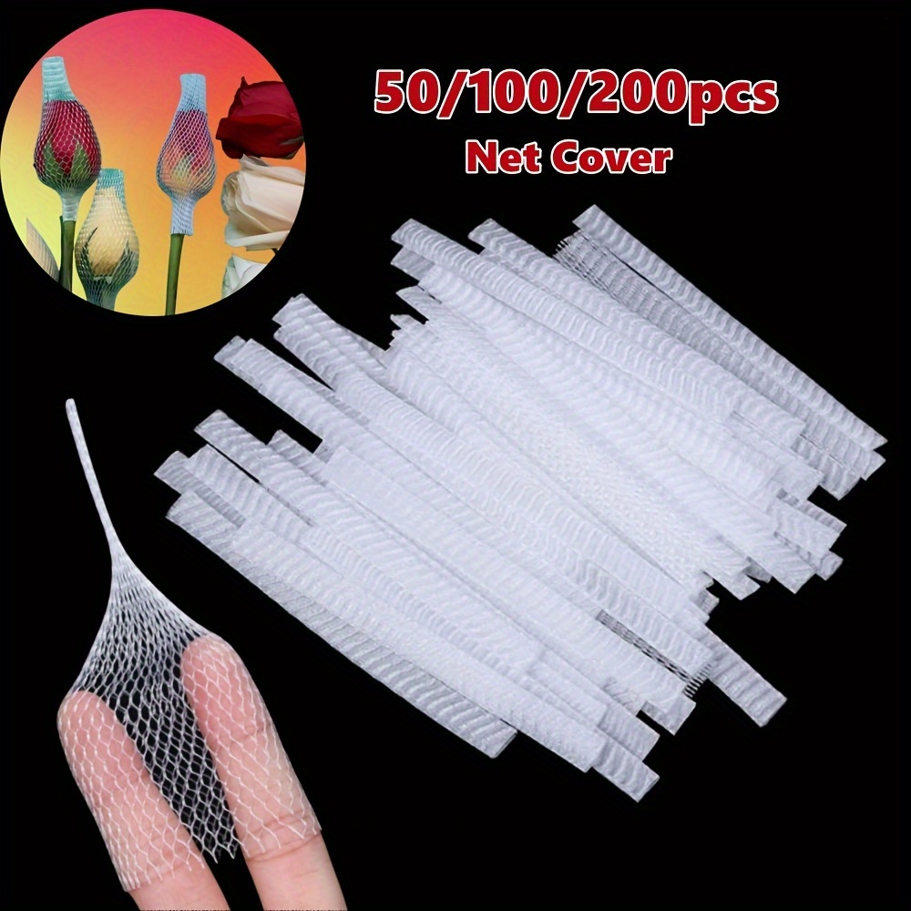 

50//200pcs Embroidery Thread Mesh Prevents Stitches From Tearing, Small, Large Cone Diy Sewing Makeup Brushes, Flower Protection Nets Sewing Supplies