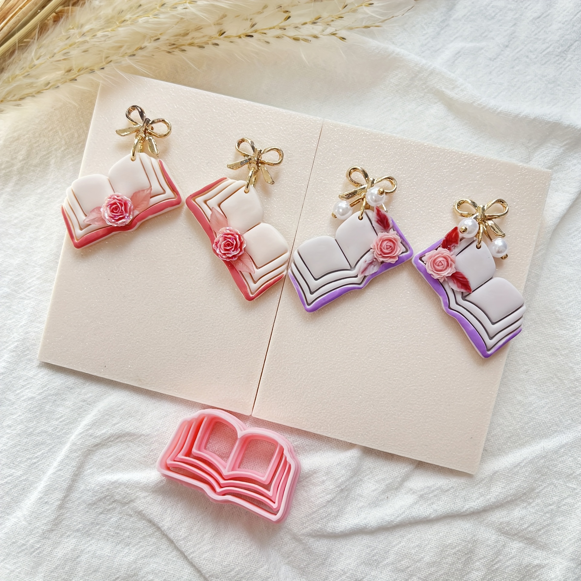 3d book shape polymer clay cutter academic theme craft tool Temu