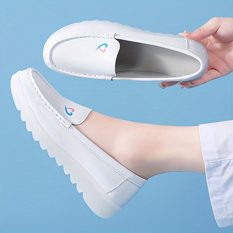 zapatillas enfermera blancas informales mujeres punta Temu Colombia