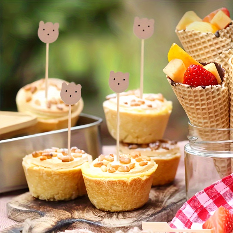 50 stck niedliche bren einweg bambus buffet essstbchen - Temu Germany