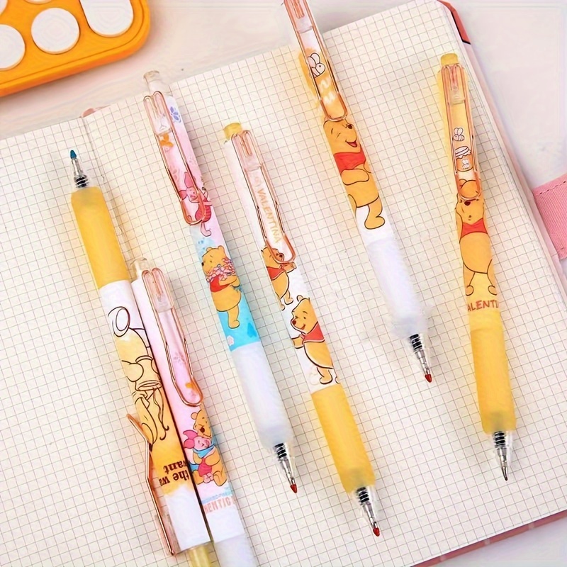 

Disney 6-piece Gel Pen Set - Cute Cartoon Press Signature Pens, Plastic Material, No Electricity Needed