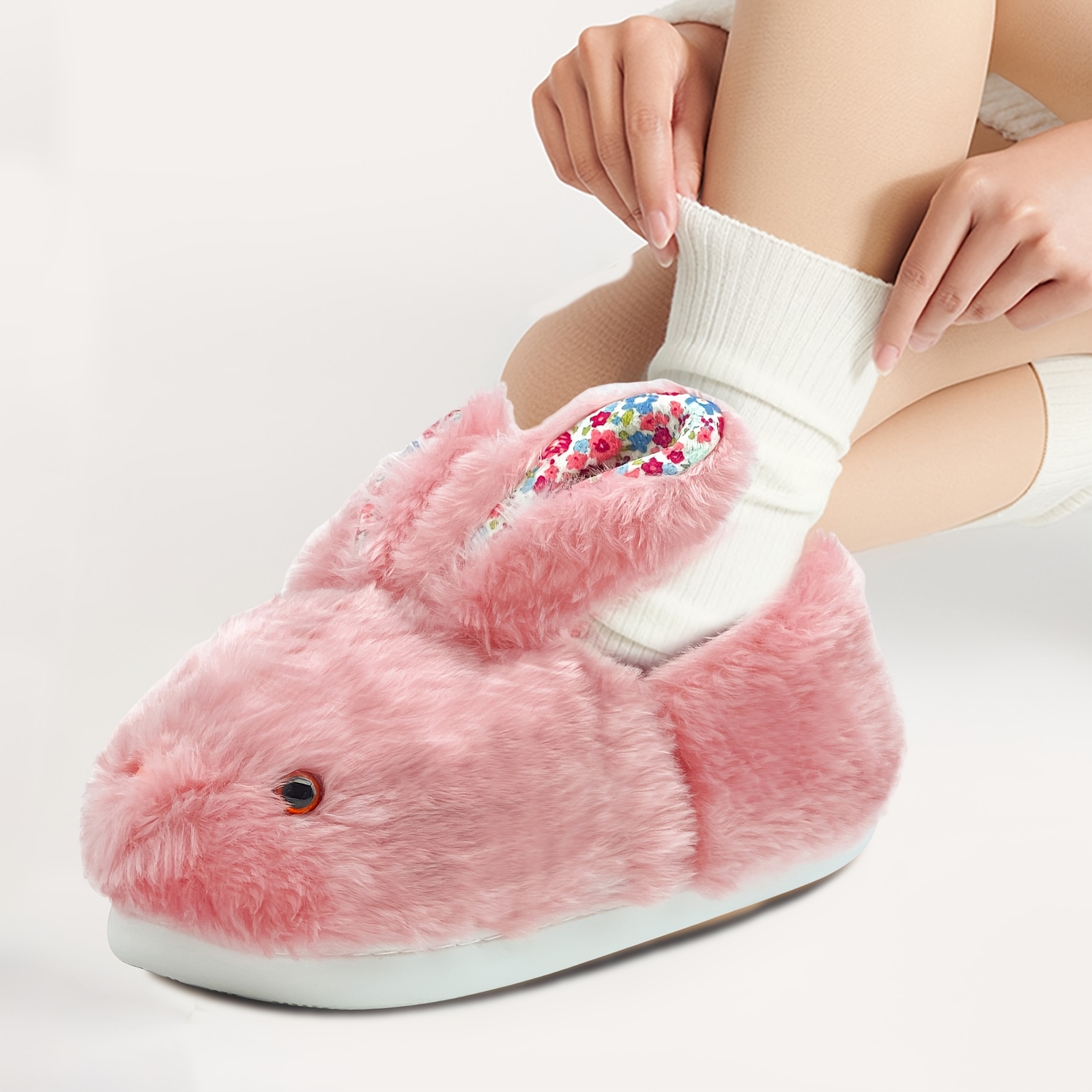Womens Slippers Bunny Slippers Walmart FUNZIEZ! Women's Classic