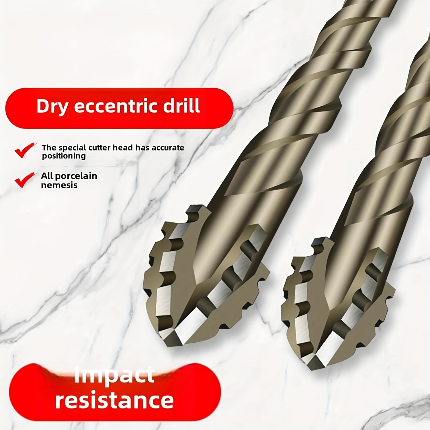 

New Four-flute Drill Bit 2025 New Four- Serrated Drill, Multifunction Drill Bit Set For Wood, Marble, Metal, Concrete, Wall Tiles (5+6+8+10+12mm)