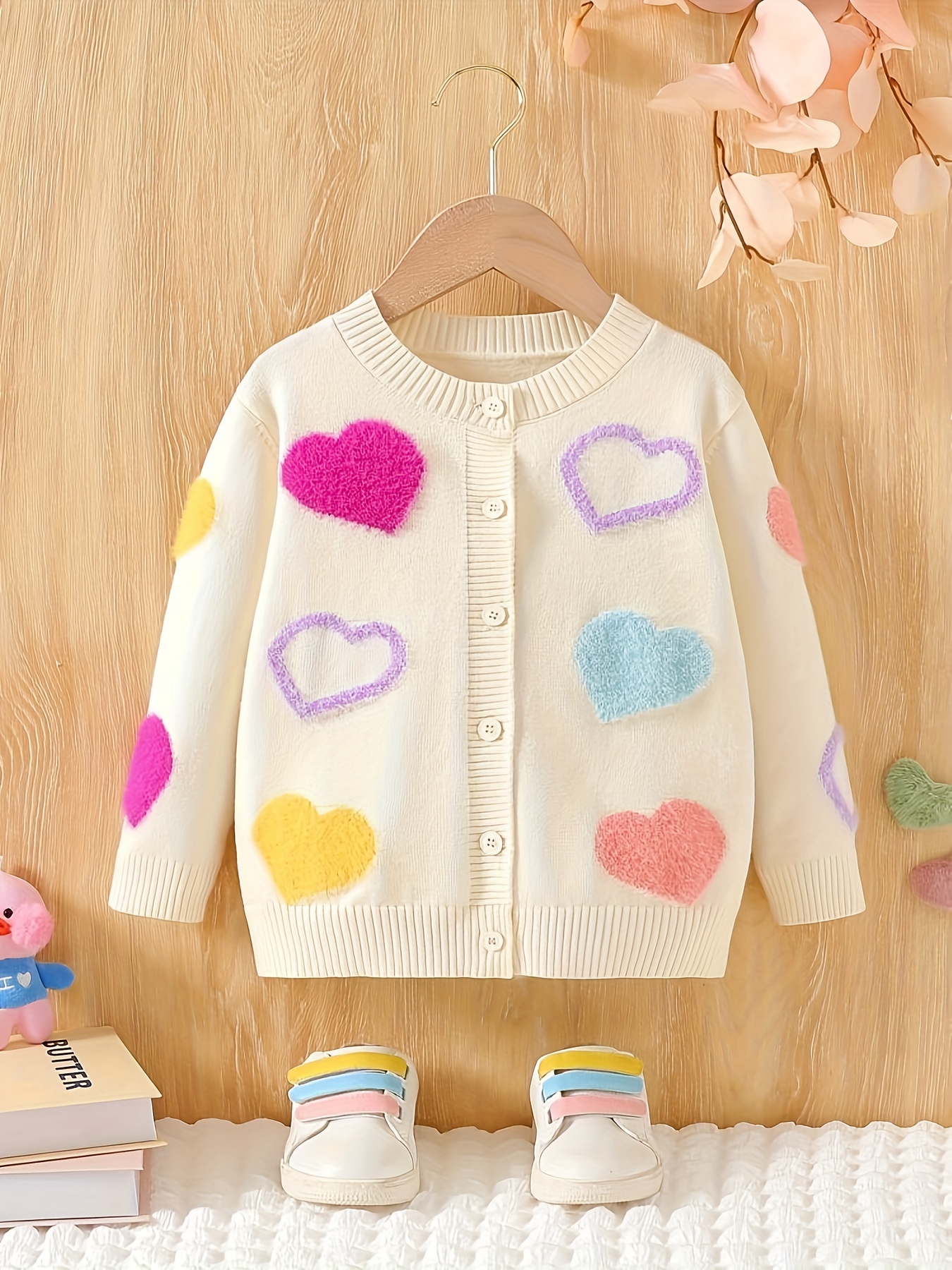 Cardigan multi corazones
