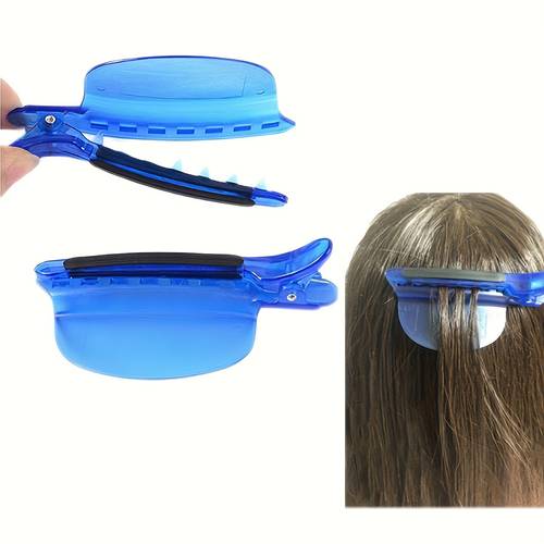 item picture sectioning clip 2pcs heat insulation separator clip for wig extension hair blue
