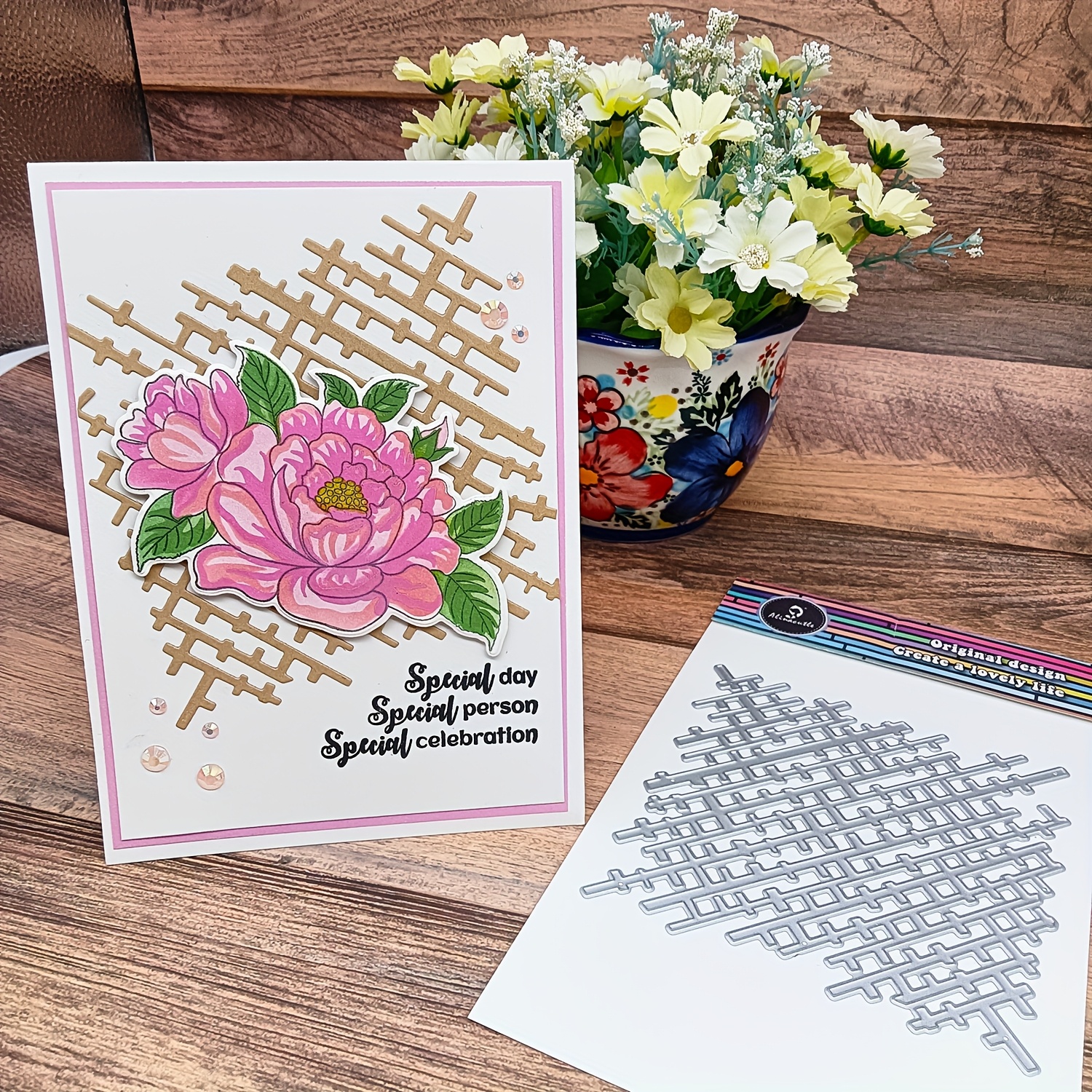 13,4 x 7,8 cm, fustelle in metallo per scrapbooking
