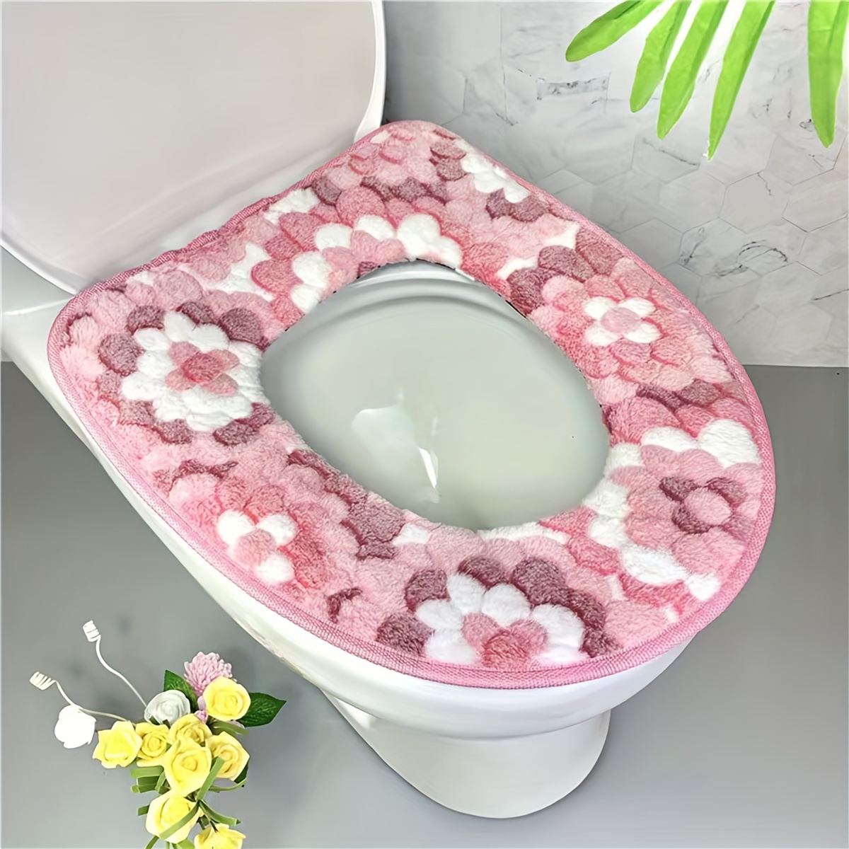 

Plush Toilet Seat Cover - , Warm, And Comfortable For All - Fit Bathroom Accessory