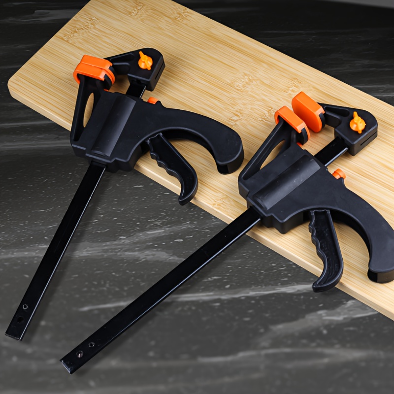 

2-pack Heavy-duty F-clamps – Quick Grip Woodworking Clamps, Abs Material, 4 Inch Capacity, Secure Hold For Glue-ups & Carpentry Projects