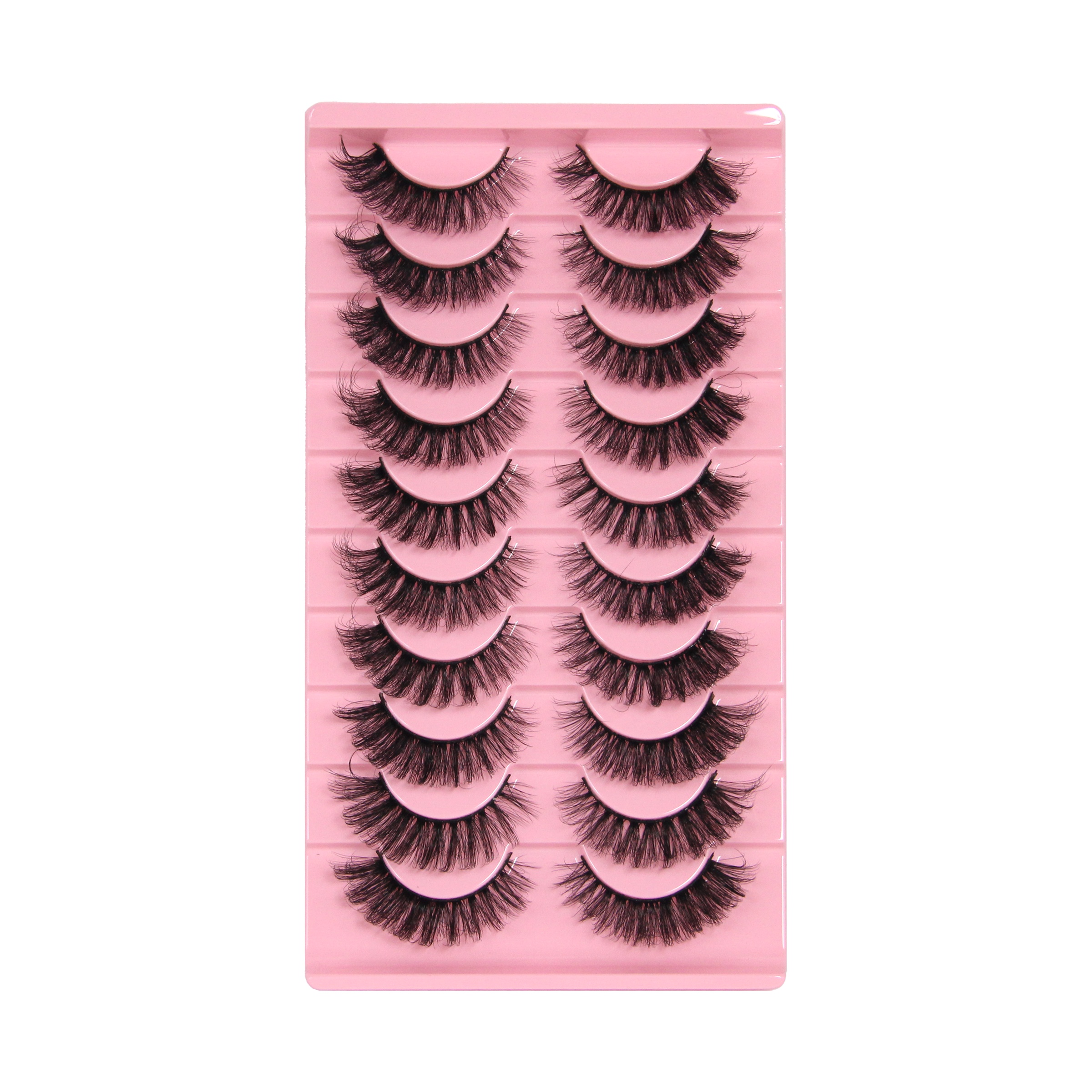 10 Pairs Natural Long Curly -, 6d Fishtail Eyelash Extension Tool, Dramatic Look