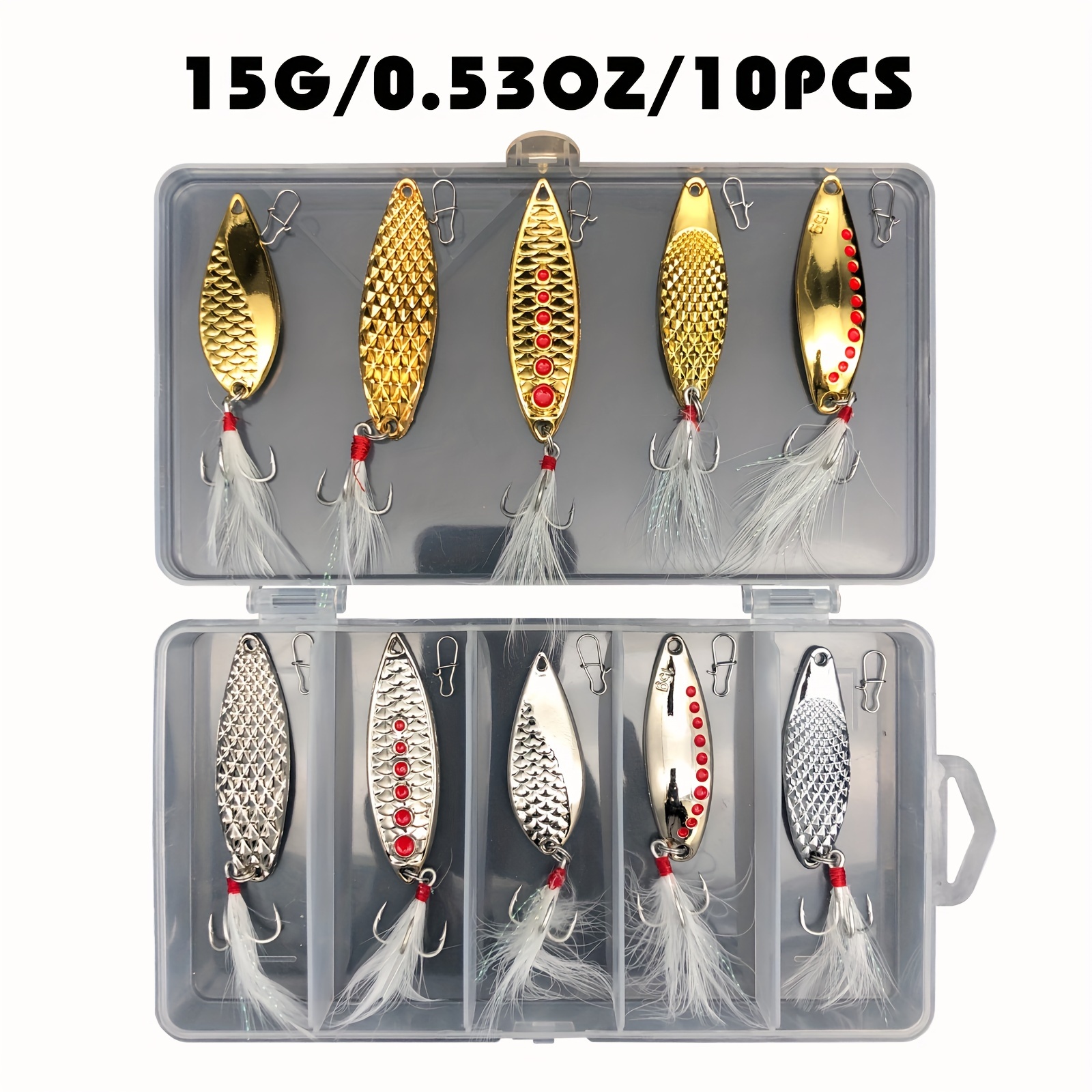 Metal Spoon Fishing Lure Kit Bionic Hard Bait Bass Trout - Temu