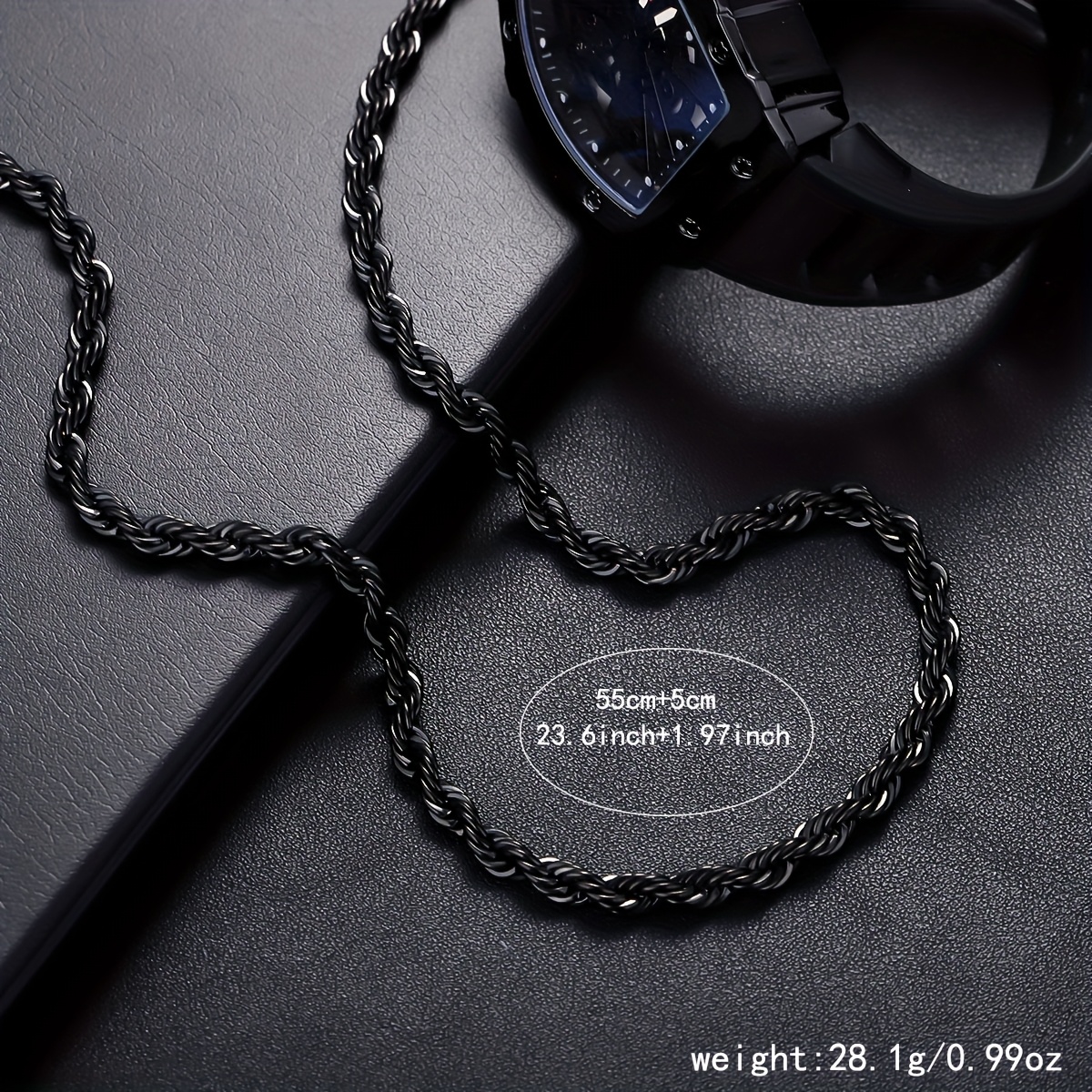 collier chaîne homme 5mm -   robuste à maillons croisés, &   dorée, bijou durable en acier inoxydable 304 304 304 pour     & tenue formelle, passionnés de mode, accessoire de mode, fabrication de haute qualité, mode moderne Détails du produit 5