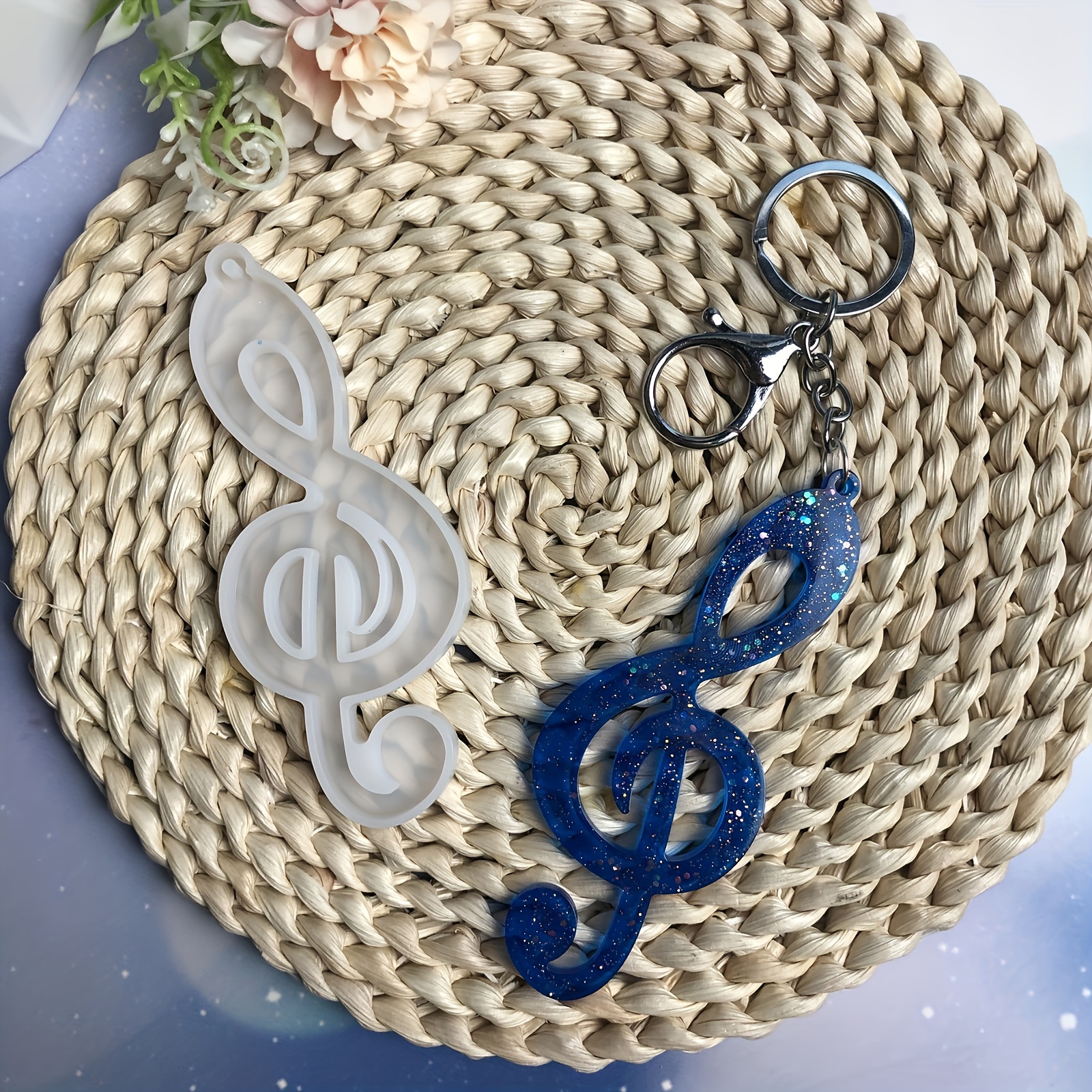 

Diy Music Note Keychain & Necklace Pendant Silicone Mold - Epoxy Resin Casting For Handcrafted Jewelry