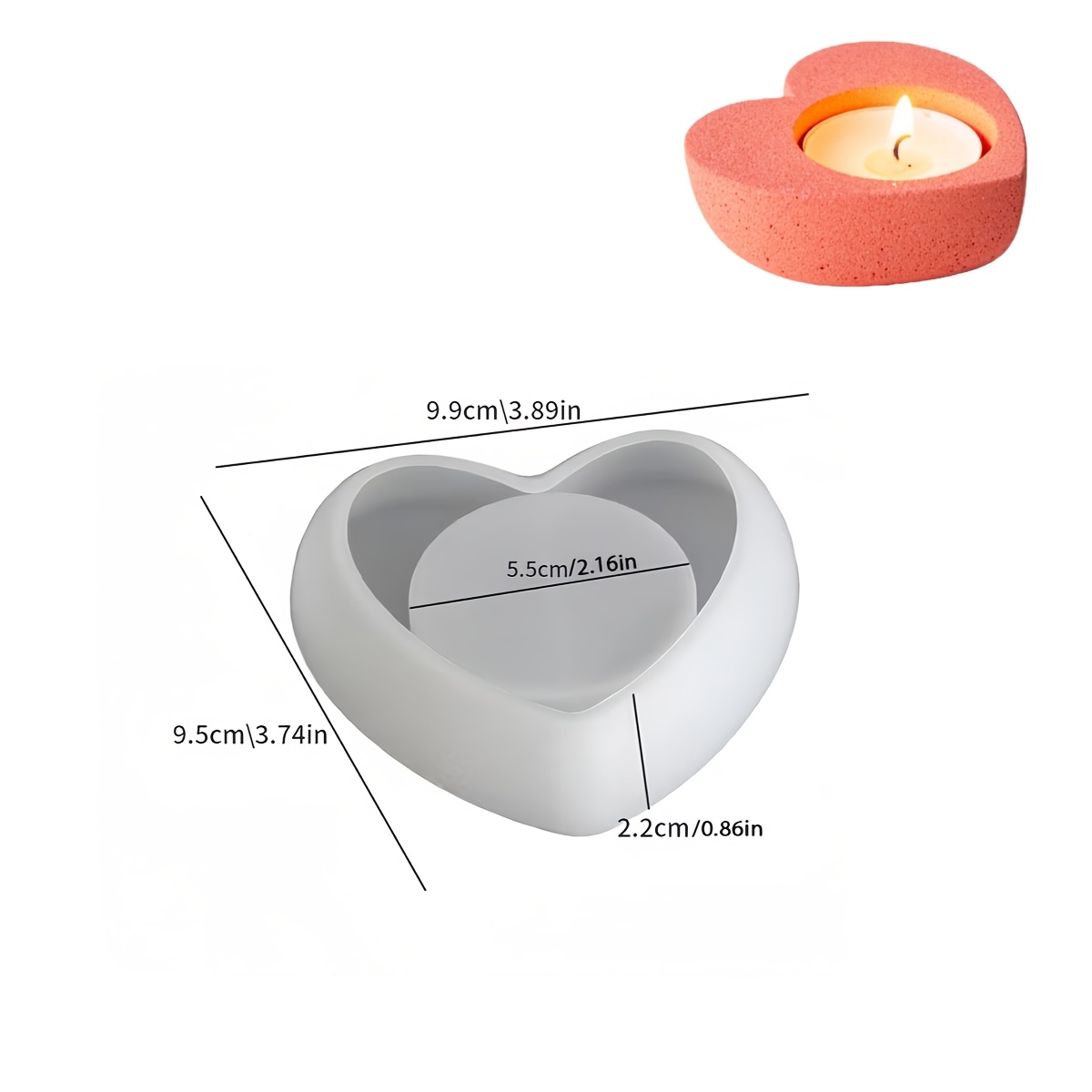 E-shop Herzkuchenform Harz Silikonformen Liebesformen für Herzform Tonarbeiten Schmuck Aufbewahrungsbehälter Formen Valentinstagsgeschenke Formen