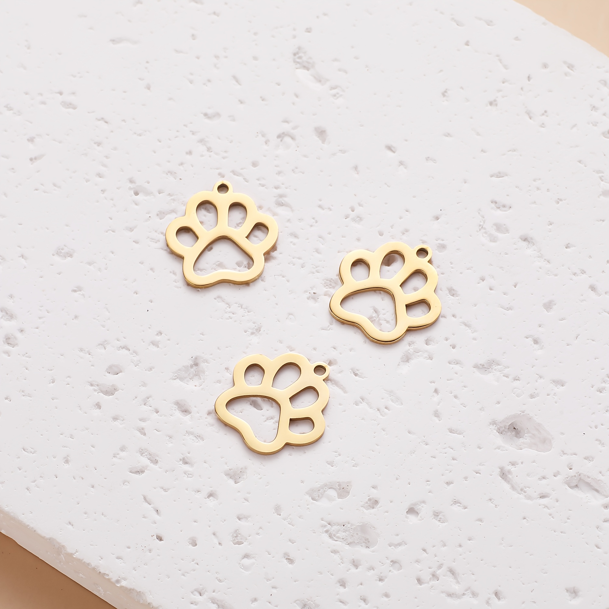 TEMU Set da 3 pezzi di accessori pendenti in acciaio inossidabile 304, ciondoli a forma di per creazione di gioielli e collane fai da te, placcati in