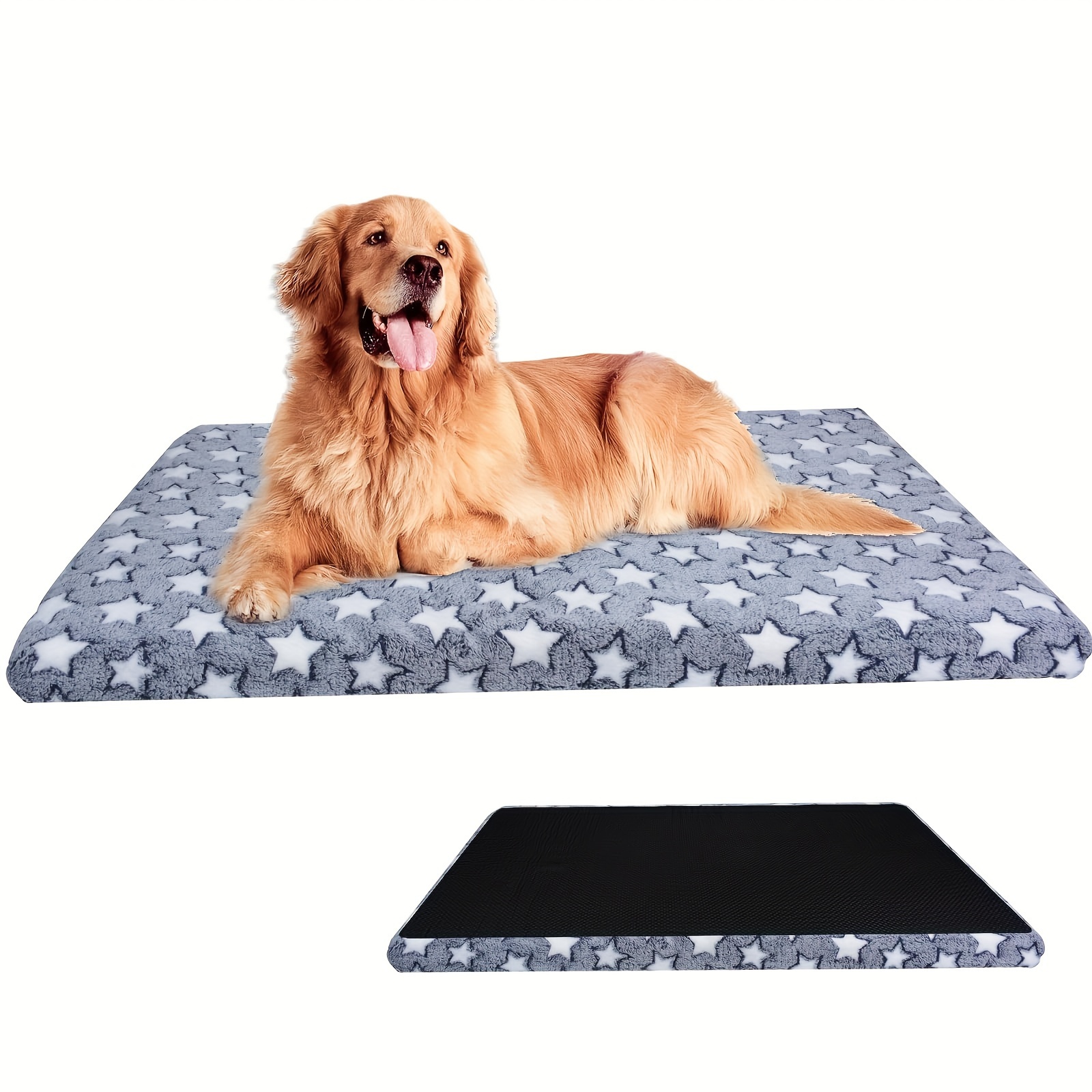 

Washable Dog Bed Mat, Dog Crate Pad With Removable Cover, Soft Fluffy Pet Sleeping Mat With Firm Support, Dog Mattress Cushion For Large Medium Small Dogs