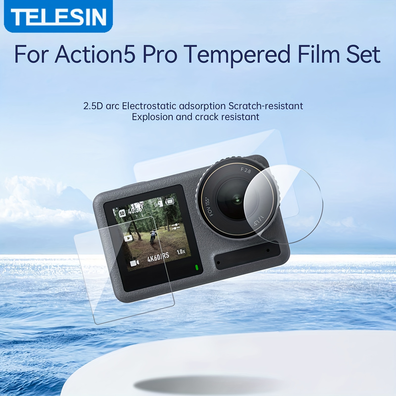 

Telesin Tempered Glass Screen Protector For Dji Pro – , -resistant Lcd Film Set With